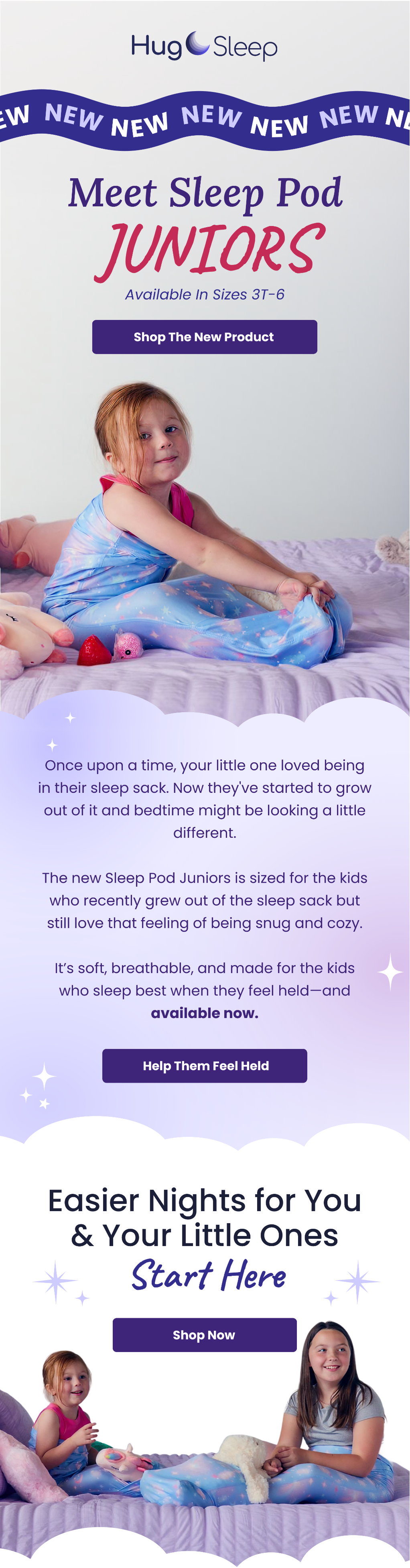 Hug Sleep — Meet Sleep Pod Juniors
