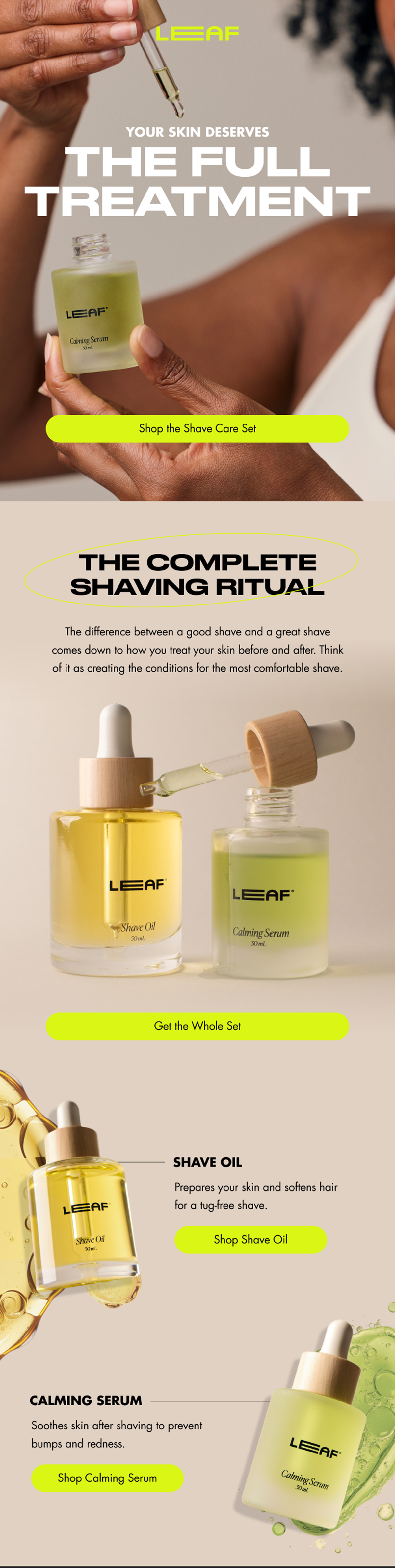 Leaf Shave — The Full Treatment